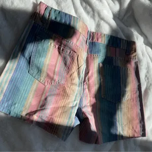 Crazy Train Pastel Serape Denim Shorts XL NWOT Boutique Western thumbnail 4