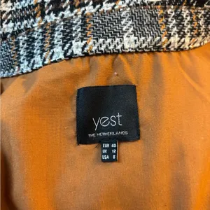 Yest Houndstooth Patterned‎ Jacket Black Size 8 thumbnail 2