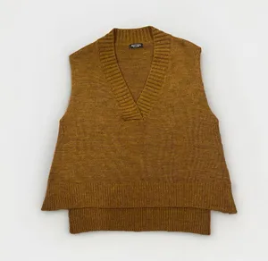 Nasty Gal Womens Minimalist Oversized Sweater Vest V Neck Tunic Long Pullover Size S thumbnail 1