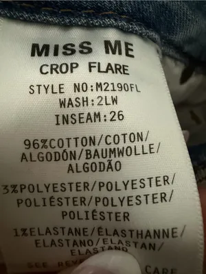 Miss Me Cropped Flare Diatressed Blue Jeans with Raw Hem 27 thumbnail 5