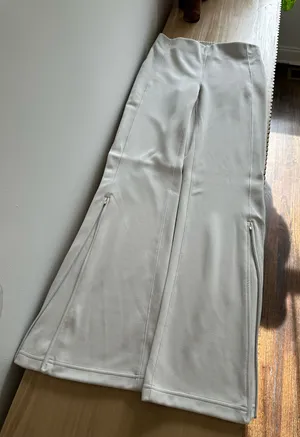 Lululemon Brushed Softstreme Ribbed Zip Flared Pant 32.5" Bone 8 thumbnail 1