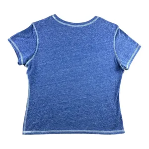 Chicago Cubs MLB T-Shirt Womens Medium Blue Heather Graphic Tee Sporty Majestic thumbnail 5