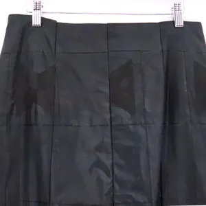 Embroidered Patchwork Maxi Skirt Size S Black Quilted Handmade Gothic Slit thumbnail 3