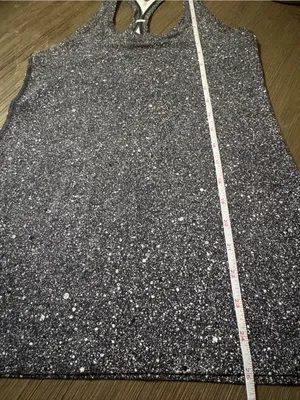 lululemon athletica Cool Racerback II Black Speckled Racerback Tank Top thumbnail 6