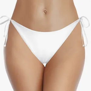 Xhilaration White Ribbed Ruffle Bikini Set thumbnail 5