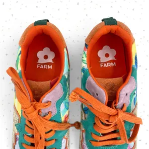 Farm Rio Sneakers Mixed Print Colorful Bright Retro Casual Comfort Shoes Size 38 thumbnail 2