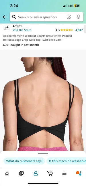 Amazon Aoxjox Sports Bra Top thumbnail 5