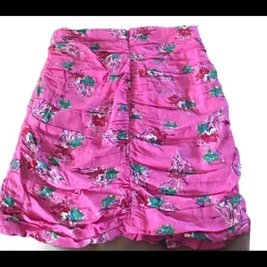 Zara Pink Floral Print Ruffle Mini Skirt Sz. XS Spring Summer Hottie thumbnail 5