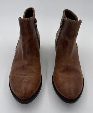 Matisse Merge Mid Top Bootie‎ Brown Distressed Burnished Leather Size 8 thumbnail 1