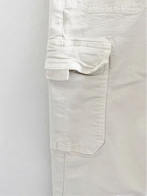 American Eagle AE Stretch Classic Bootcut Cargo Pants Cream Ivory Utility Gorp thumbnail 10