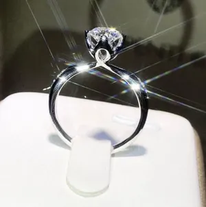 Adjustable 1.5 CT CZ Diamond Wedding Ring for Women thumbnail 1
