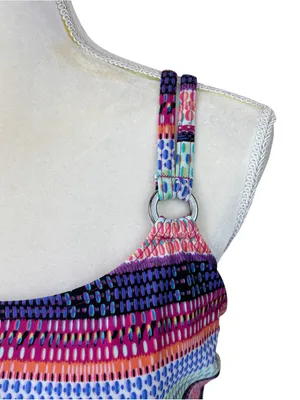 Croft & Barrow tankini, size 14, beach, summer, vacation, colorful, molded cups thumbnail 3