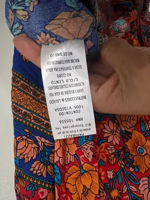 Paparazzi Multicolor Floral Kimono - Blue & Orange & Pink size medium thumbnail 4