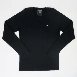 Vintage 90s Polo Jeans Co. Ralph Lauren Black Ribbed V Neck Sweater thumbnail 2