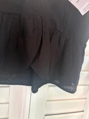 American Eagle Black Crop‎ Tank Top Size Large thumbnail 3