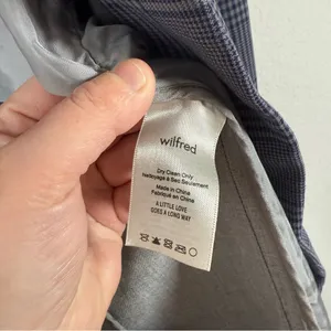 NWOT Wilfred by Aritzia Margaux Oversized Plaid Blazer Blue/Grey Size 0 thumbnail 7