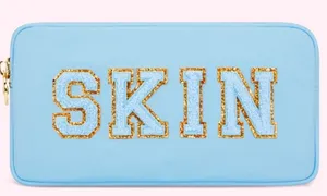NWT Stoney Clover Lane Skin Small Pouch Periwinkle Blue thumbnail 1
