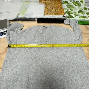 Zara The Maternity Mood Oversized Knit Chunky‎ V-neck Sweater 9919/102/803 Gray thumbnail 10