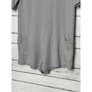 Zenana Gray Short Sleeve Two Way Romper with Pockets Size Small thumbnail 9