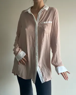 Pastel Pink & White Blouse thumbnail 3