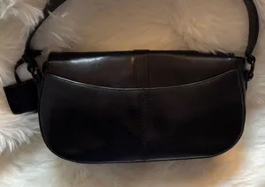 Kenneth Cole New York Sleek Black Leather Shoulder Bag thumbnail 6