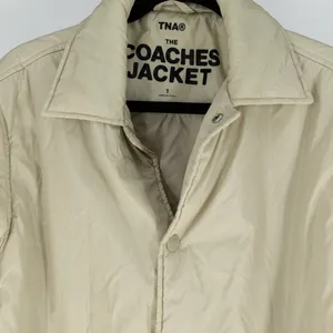 TNA Aritzia The Coaches Long Water Resistant Collared Snap Button Front Jacket thumbnail 2