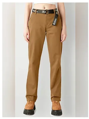 NWT Dickies Brown Duck Cargo Pants Relaxed Fit Utility Pants Belted 30R thumbnail 5