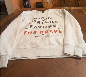 H & M Good Fortune Sweat Shirt Size L thumbnail 1