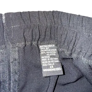 Black Wide-Leg Elastic Waist Pants | Size 24W thumbnail 2
