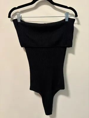 Free People Too Good off the shoulder ribbed bodysuit thumbnail 2