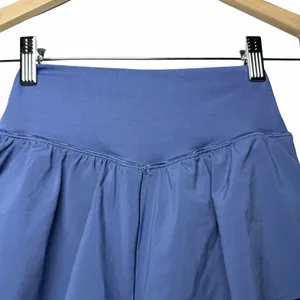 OFFLINE by Aerie Real Me Ruffle Flirty Short Blue Tiered Athletic XS Pickleball thumbnail 6