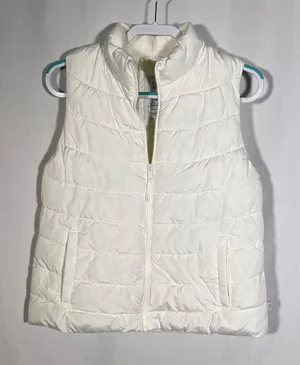 GAP WOMENS WHITE COLD CONTROL PUFFER VEST MEDIUM thumbnail 1