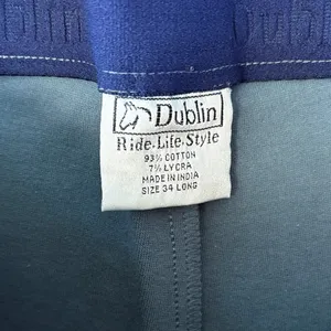 NWT Dublin Blue Riding Pants‎ with Knee Patches Size 34 Long thumbnail 2