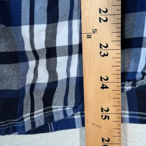 Lauren Ralph Lauren Blue Plaid Button Down Shirt Womens M Fall Preppy Classic thumbnail 4