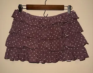 Out From Under Urban Outfitters NWT Coquette Polka Dot Ruffle Mesh Skort Brown S Y2K Fairycore thumbnail 1