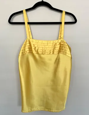 Vintage Silk Top Yellow Size M thumbnail 4