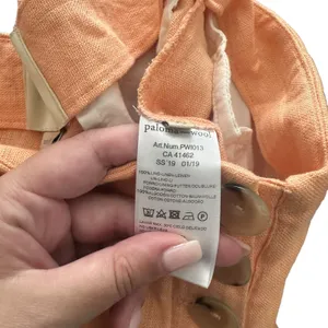 PALOMA WOOL Adeline Linen‎ Pant Peach Sz 34 (US 2) thumbnail 6