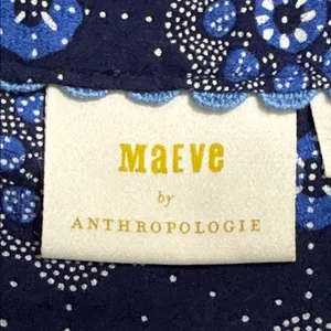 Maeve by Anthropologie size 4 Boswell v-neck blouse 3/4 balloon sleeves dotted thumbnail 7