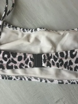 Triangl Leopard Print Bralette Bikini Top Textured Size Small thumbnail 6