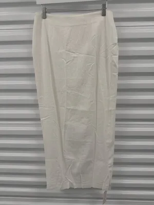 Sau Lee Capri Linen Midi Skirt Ivory Womens Size 8 thumbnail 5