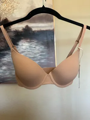 NWT SKIMS Fits Everybody Push Up Tshirt Bra in‎ shade OCHRE size 34A thumbnail 2