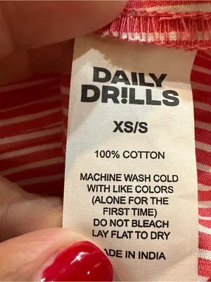 Daily Drills Poplin Resort Shorts in Red Stripes Size XS/S thumbnail 9
