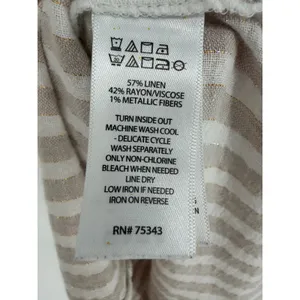 Rachel Ashwell Linen Blend‎ S, Striped Braided Racerback Midi Dress Boho Beach thumbnail 9