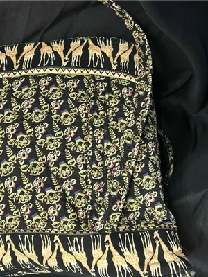 Black & Gold Giraffe Print Quilted Shoulder Bag thumbnail 4