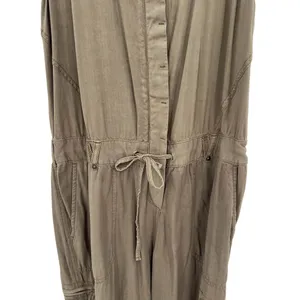 Free People Roaring Rayon Utilitarian jumpsuit Olive Green Drawstring Size‎ 4 thumbnail 6
