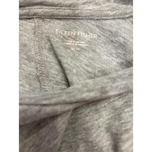 EILEEN FISHER Organic-Cotton Elbow-Sleeve Tee Womens Medium Gray Classic Minimal thumbnail 4