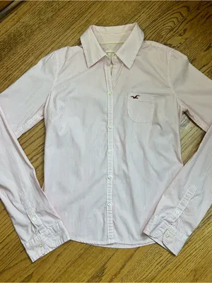 Y2K Hollister Striped Button Down Collared Shirt Preppy Size M thumbnail 5