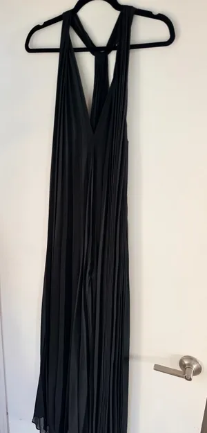Banana Republic black pleated dress thumbnail 1