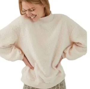 Porridge Sherpa Balloon Sleeve Crewneck Sweater Sweatshirt thumbnail 1