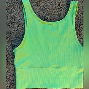 Lululemon Power Pivot Ribbed Tank Top Scream Green Size 4 thumbnail 2